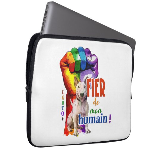 Miniatur Bullterhund Laptopschutzhülle (Vorne Rechts)