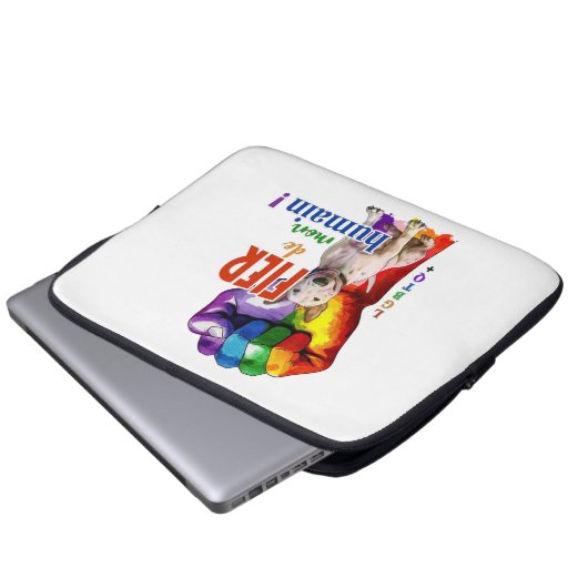 Miniatur Bullterhund Laptopschutzhülle (Vorne Knopf)