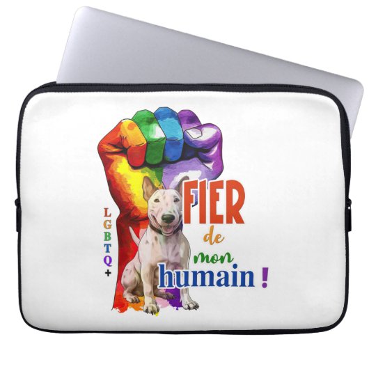 Miniatur Bullterhund Laptopschutzhülle (Vorderseite)