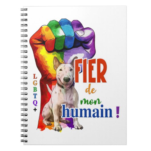 Miniatur Bullterhund Notizblock (Vorderseite)