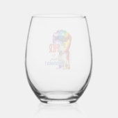 Miniatur Bullterhund Weinglas Ohne Stiel (Rückseite)