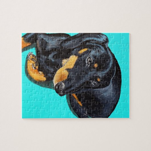 Miniatur-Dackel Puzzle (Horizontal)