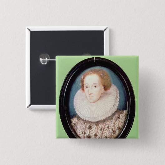 Miniatur der Königin Elizabeth I Button (Vorne & Hinten)