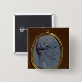 Miniatur, die das Profil von Tiberius trägt Button (Vorne & Hinten)