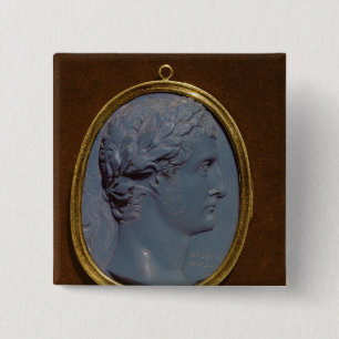 Miniatur, die das Profil von Tiberius trägt Button