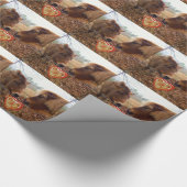 Miniatur Donkey & Horse Herzstück Geschenkpapier (Ecke)