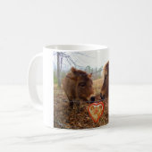 Miniatur Donkey & Horse Herzstück Kaffeetasse (Vorderseite Links)
