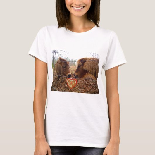 Miniatur Donkey & Horse Herzstück T-Shirt (Vorderseite)