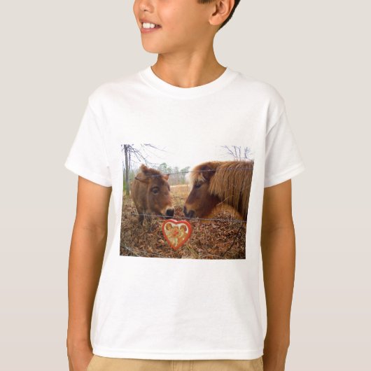 Miniatur Donkey & Horse Herzstück T-Shirt (Vorderseite)