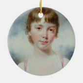 Miniatur eines jungen Mädchens Keramikornament (Hinten)