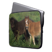 Miniatur fohlt im Gras Laptopschutzhülle (Vorderseite Links)