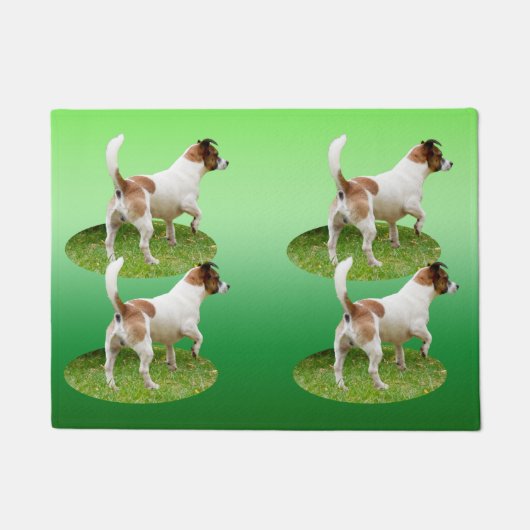 Miniatur Fox Terrier Alert, Doormat Fußmatte (Vorderseite)