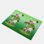 Miniatur Fox Terrier Alert, Doormat Fußmatte (Schrägansicht)