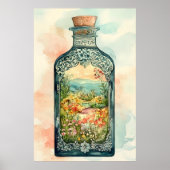 Miniatur-Frühlandschaft in einer aufwendigen  Poster (Vorne)