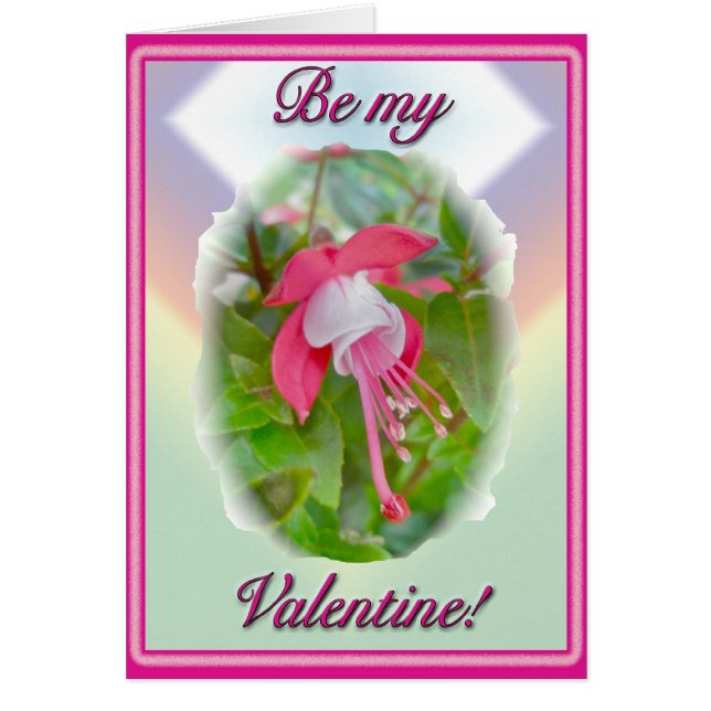 Miniatur Fuschia Valentine Card (Vorne)