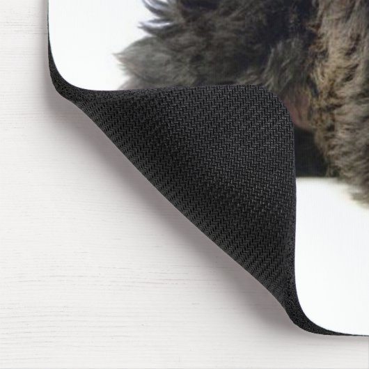 Miniatur-Grauschnauzer-Welpen-Hundepolster Mousepad (Ecke)