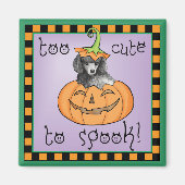 Miniatur Halloween Poodle Magnet (Vorne)