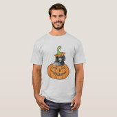 Miniatur Halloween Poodle T-Shirt (Vorne ganz)