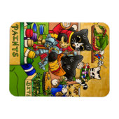 Miniatur Katzenkatze Modell Zeichnen Katzen Magnet (Horizontal)