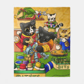 Miniatur Katzenkatze Modellmalerei Katzen Fleecedecke (Vorderseite)