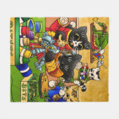 Miniatur Katzenkatze Modellmalerei Katzen Fleecedecke (Vorderseite (Horizontal))