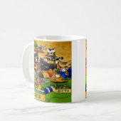Miniatur Katzenkatze Modellmalerei Katzen Kaffeetasse (Vorderseite Links)