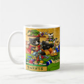 Miniatur Katzenkatze Modellmalerei Katzen Kaffeetasse (Links)