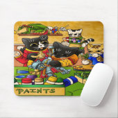 Miniatur Katzenkatze Modellmalerei Katzen Mousepad (Mit Mouse)