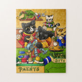 Miniatur Katzenkatze Modellmalerei Katzen Puzzle (Vertikal)