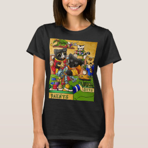 Miniatur Katzenkatze Modellmalerei Katzen T-Shirt