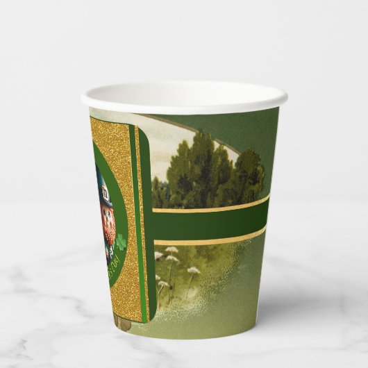 Miniatur Leprechaun St Patrick's Day PPC Pappbecher (Rückseite)