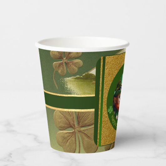 Miniatur Leprechaun St Patrick's Day PPC Pappbecher (Vorderseite)