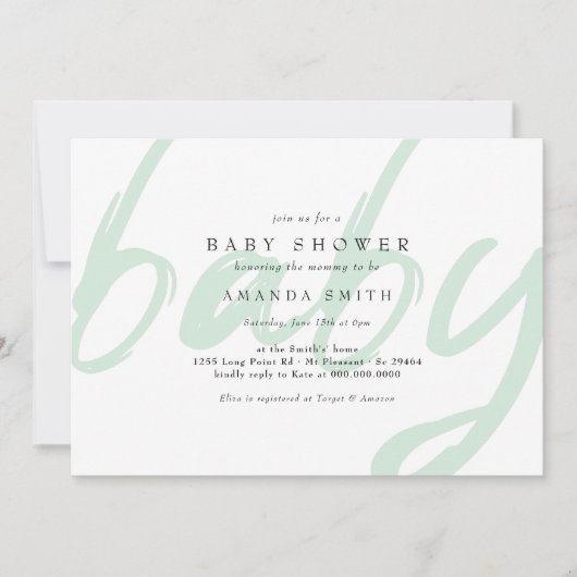 Miniatur-Miniatur-Dusche für männliche Pastelltier Einladung (Vorderseite)