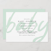 Miniatur-Miniatur-Dusche für männliche Pastelltier Einladung (Vorne/Hinten)