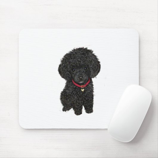 Miniatur- oder Spielzeugpoodle - Schwarz 1 Mousepad (Mit Mouse)