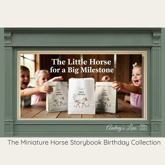 Miniatur-Pferd-Geburtstags-Storybook Geschenktütchen