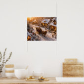 Miniatur-Pferdeschlittenfahrt Poster (Küche)