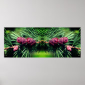 Miniatur Pine Cones Mirror Abstrakt Poster (Vorne)
