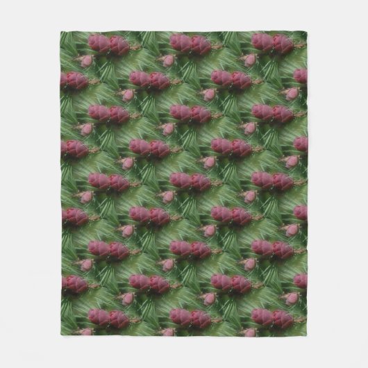 Miniatur Pine Cones Nattern Muster Fleecedecke (Vorderseite)