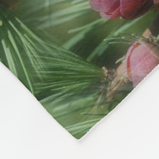 Miniatur Pine Cones Nattern Muster Fleecedecke (Ecke)