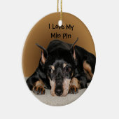 Miniatur Pinscher aka Button Keramikornament (Rechts)