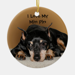 Miniatur Pinscher aka Button Keramikornament