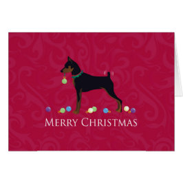 Miniatur Pinscher Greetings Holiday Card