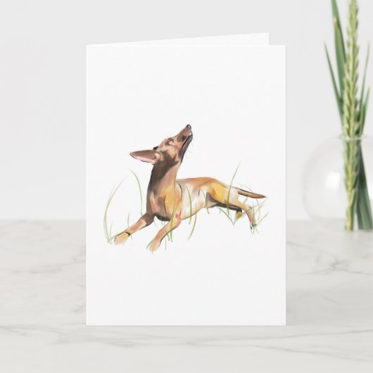 Miniatur Pinscher Karte, Personalisiert Karte (Vorderseite)
