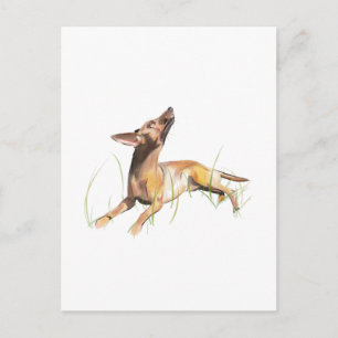 Miniatur Pinscher Karte, Personalisiert Postkarte