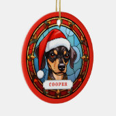 Miniatur Pinscher Keramik Circle Ornament (Rechts)