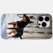 Miniatur Pinscher lassen es Schnee Weihnachten Case-Mate iPhone Hülle (Rückseite (Horizontal))