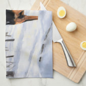 Miniatur Pinscher lassen es Schnee Weihnachten Geschirrtuch (Viertel Falte)