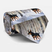 Miniatur Pinscher lassen es Schnee Weihnachten Krawatte (Gerollt)