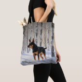 Miniatur Pinscher lassen es Schnee Weihnachten Tasche (Von Nahem)